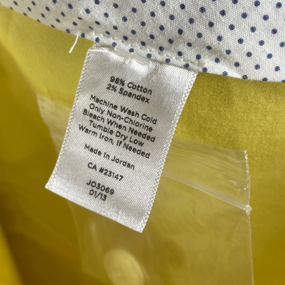 NEW Talbots Pants Womens 8 yellow straight leg casual classic colorful - Picture 6 of 9